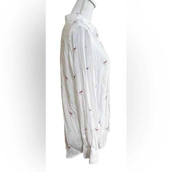 Rails Rosci Indio Bull Skull Western Print Long
Sleeves Collared Buttondown Top - Picture 2 of 6